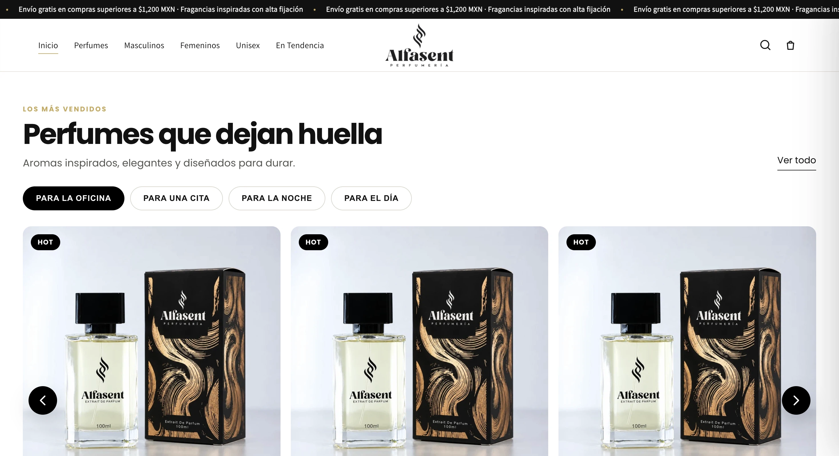 Alfasent MX: captura de escritorio 1 de 3