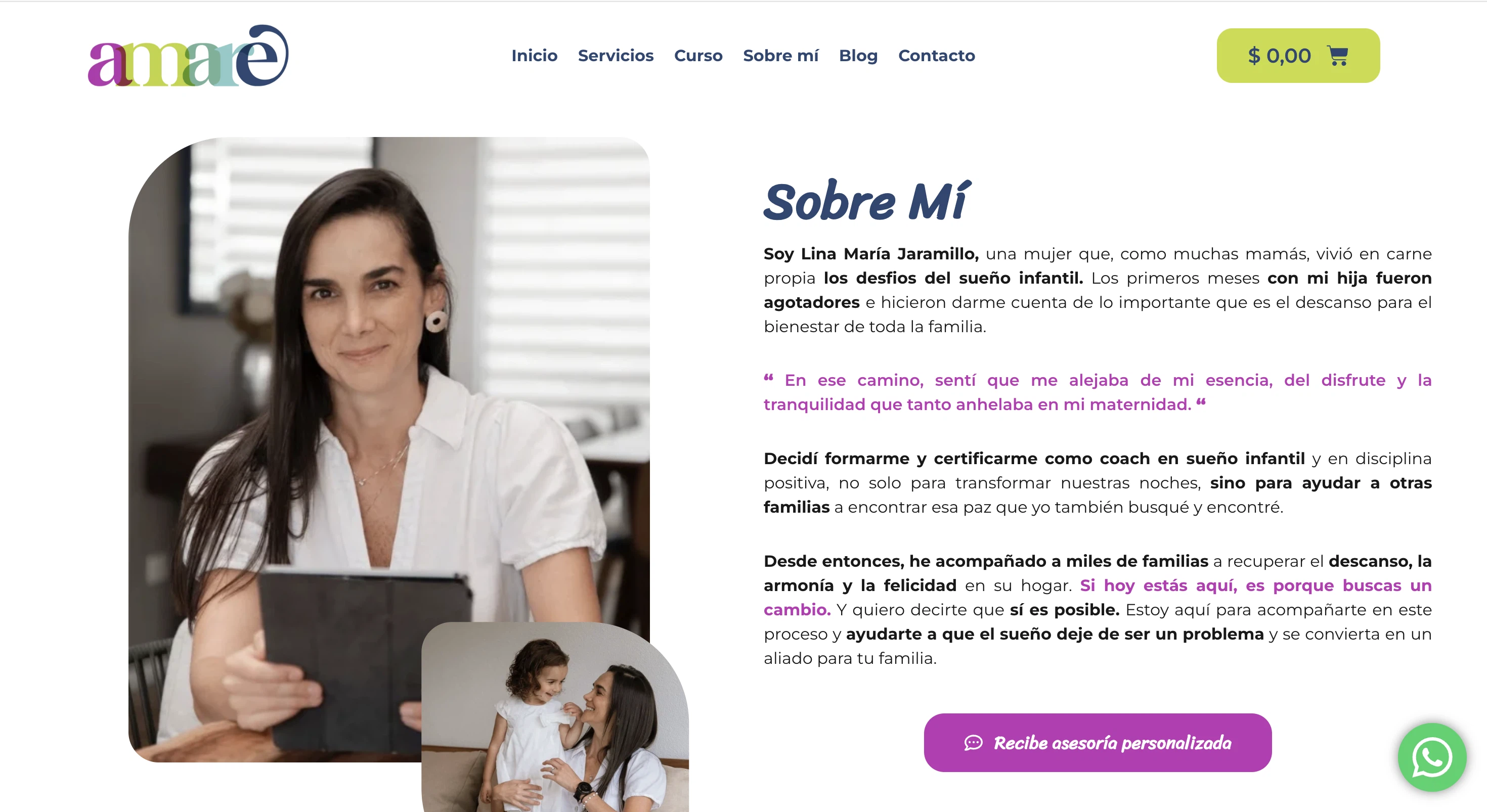 Amare Crianza: captura de escritorio 2 de 7