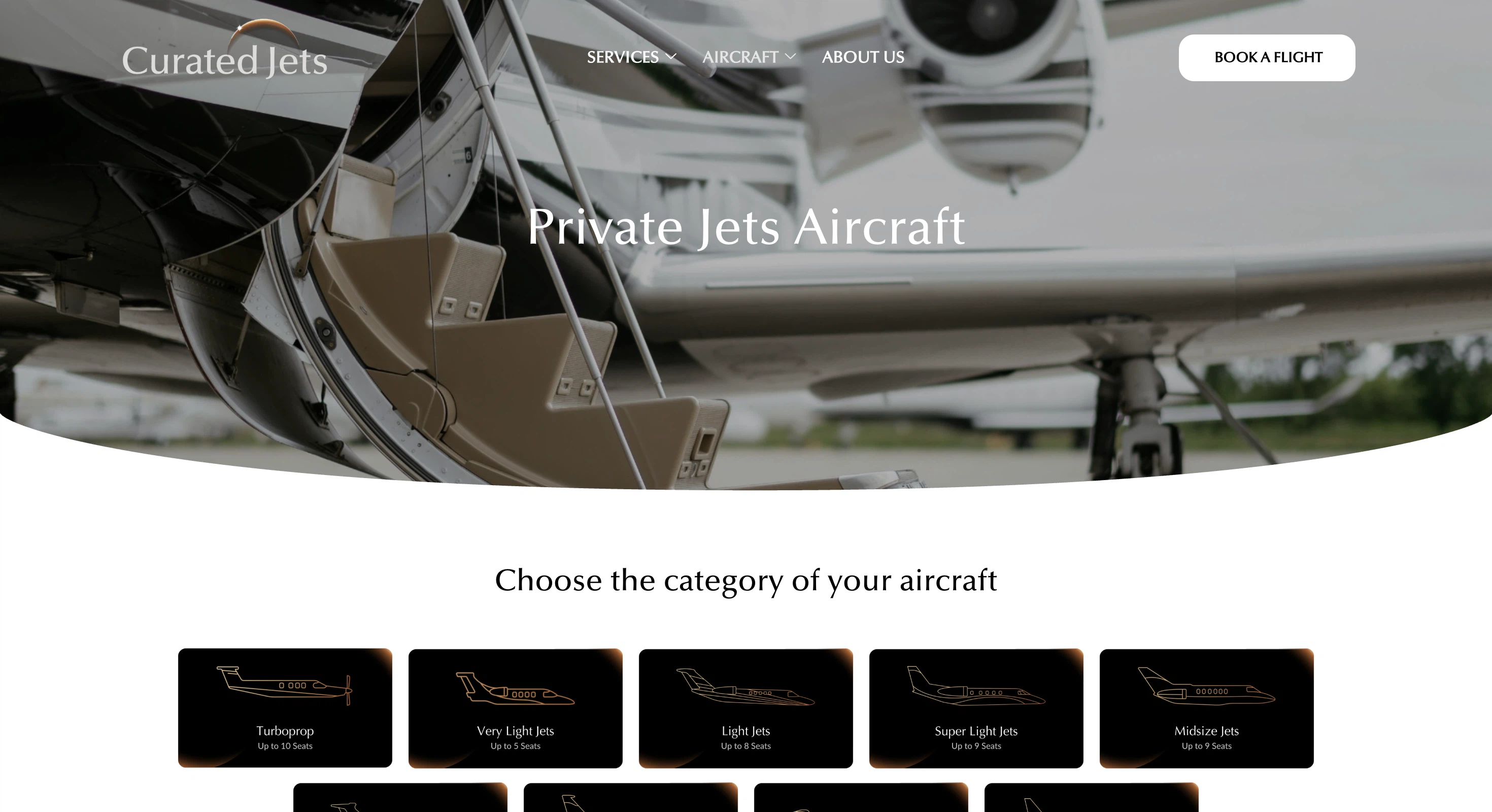 Curated Jets: captura de escritorio 3 de 5