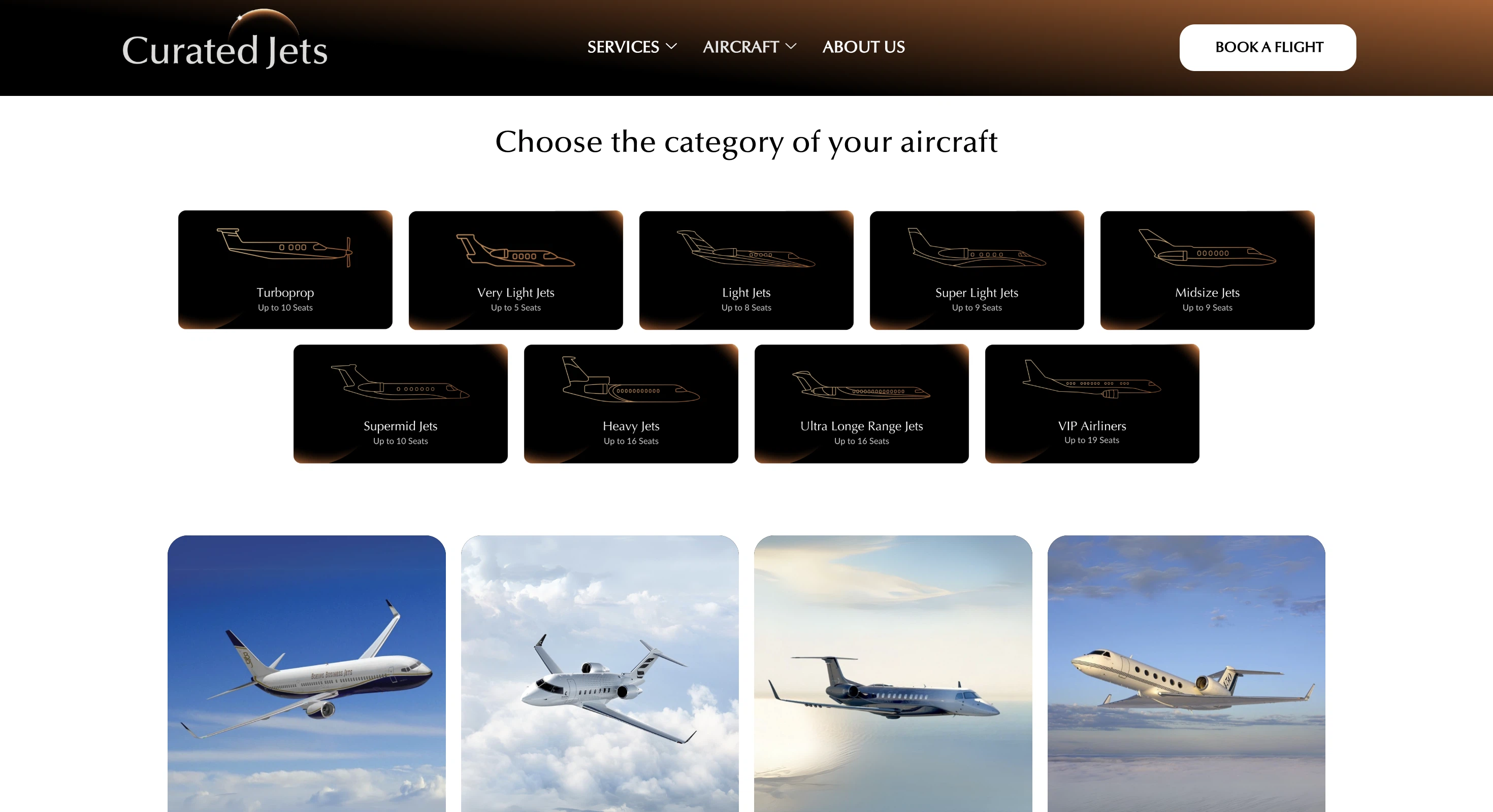 Curated Jets: captura de escritorio 4 de 5