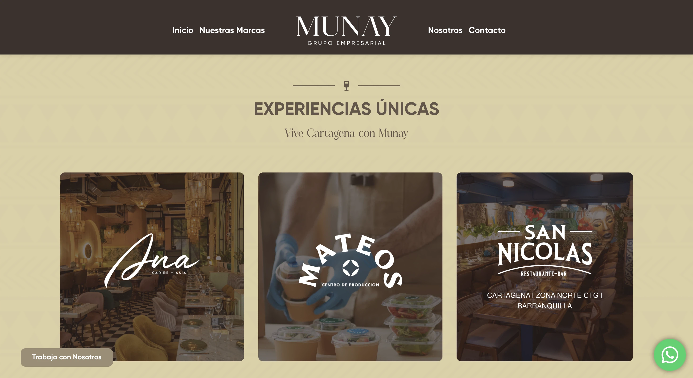 MUNAY Grupo Empresarial: captura de escritorio 2 de 6